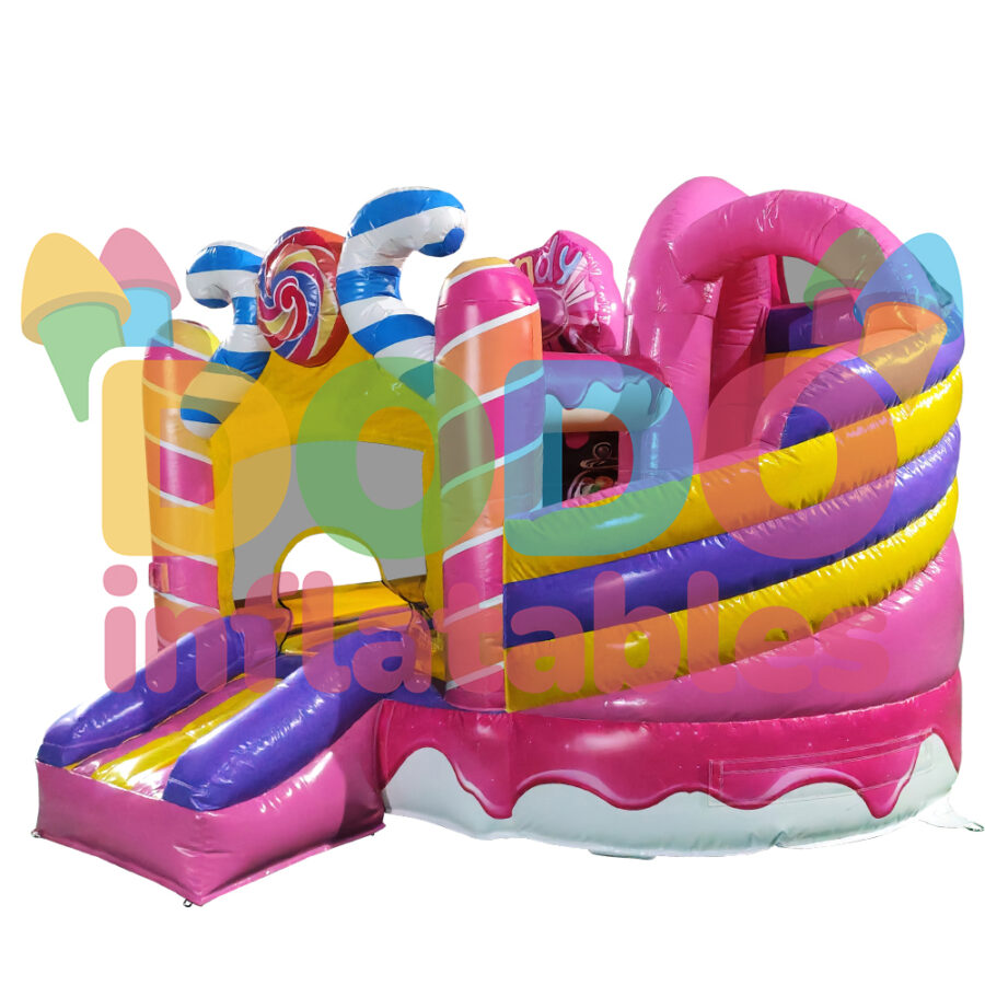 Inflatable Candyland Bouncy Castle with Slide | Dodo-Inflatables.com