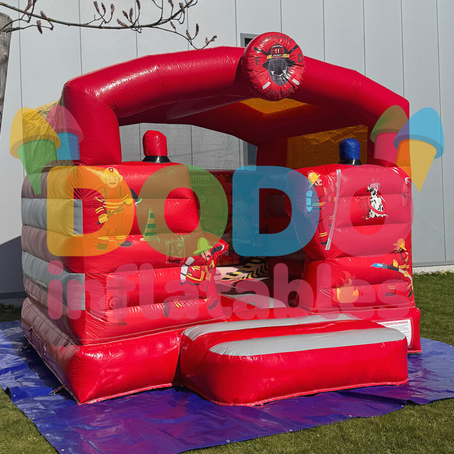 Buy Fire Department Mini Bouncy Castle | Dodo-Inflatables.com