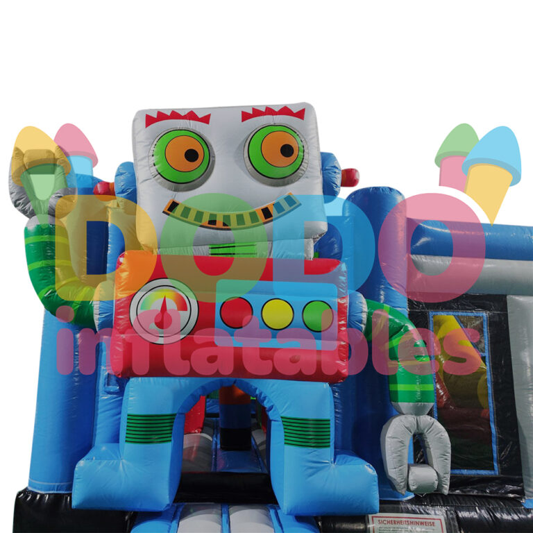Robot Rooftop Inflatable Inflatable Robot Bouncy Castle with Slide | Dodo-Inflatables.com