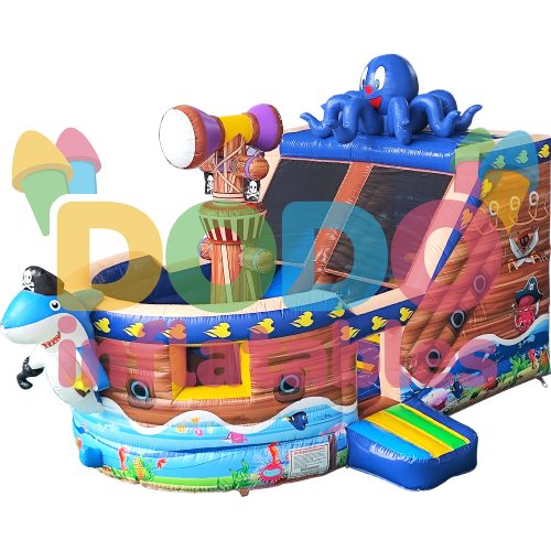 Bouncy Castle Octopus Ship with Slide5